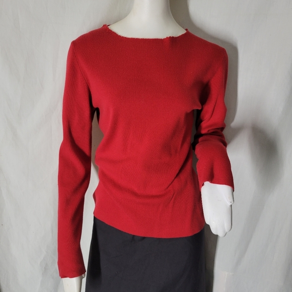 The Limited Sweaters - Vintage The Limited Stretch Red Sweater Size Large Comfy Excellent Condition